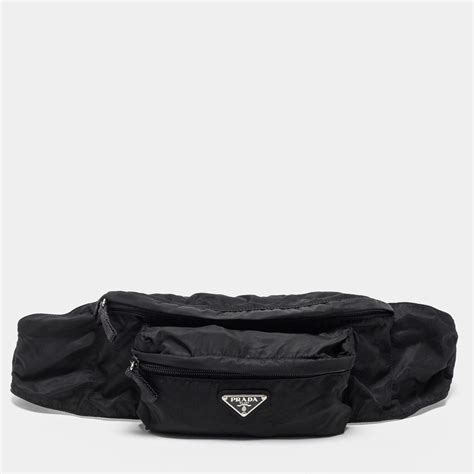 prada classic zip belt bag|prada nylon belt bag women's.